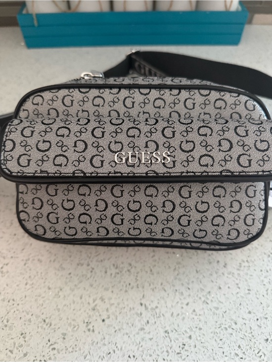 Guess Handbags - Guess Logo-Print Crossbody Bag in White and Black